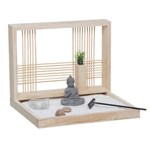 Jardin Zen Decorativo De Madera 24 X 17 X 19 Cm