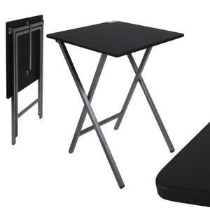 MESA CUADRADA PLEGABLE NEGRA