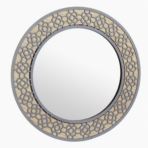 ESPEJO REDONDO DE MADERA PANOT 50 CM