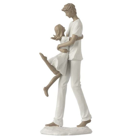 Figura Abrazo Padre E Hija 15 X 11,5 X 34 cm