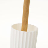 Escobillero Ps/bambú Blanco 9,10 X 9,10 X 35,50 cm