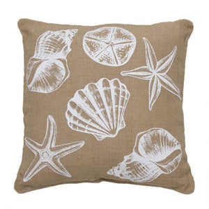 Cojín de Yute Conchas 42 x 42cm