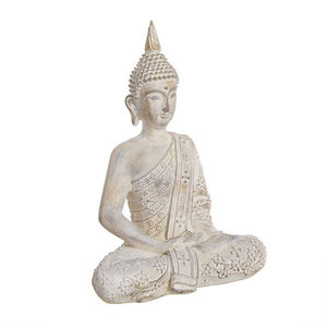 Figura Resina Buda Sentado Natural 24 x 13 x 33cm