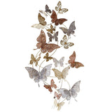 Decoración Pared de Mariposas de Metal 91,5 X 5 X 47 cm