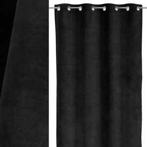 CORTINA VELVET 19 POLIESTER NEGRO 140 X 260 CM