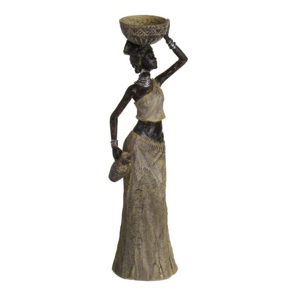 Figura Africana Portavela 12,5 x 9,5 x 40 cm