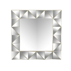 Espejo Cuadrado de Ps Geométrico Champán 40 x 4 x 40cm