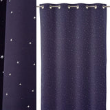 CORTINA OPACA COSMOS POLIESTER AZUL 140 X 260 CM