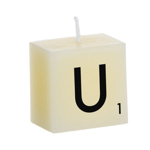 VELA LETRA 'U' 3,5 X 5,5 X 5,5 CM