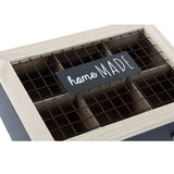 Caja para Infusiones de Madera con Tapa Rejilla Metal 24 x 19 x 7cm