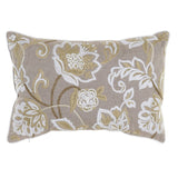 Cojin Algodon 60 X 15 X 40 cm Flor Bordado Beige