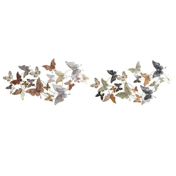 Decoración Pared de Mariposas de Metal 91,5 X 5 X 47 cm