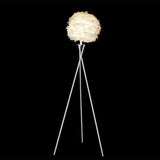 Lámpara de Pie Metal con Pantalla de Pluma Blanco 40 x 40 x 150cm
