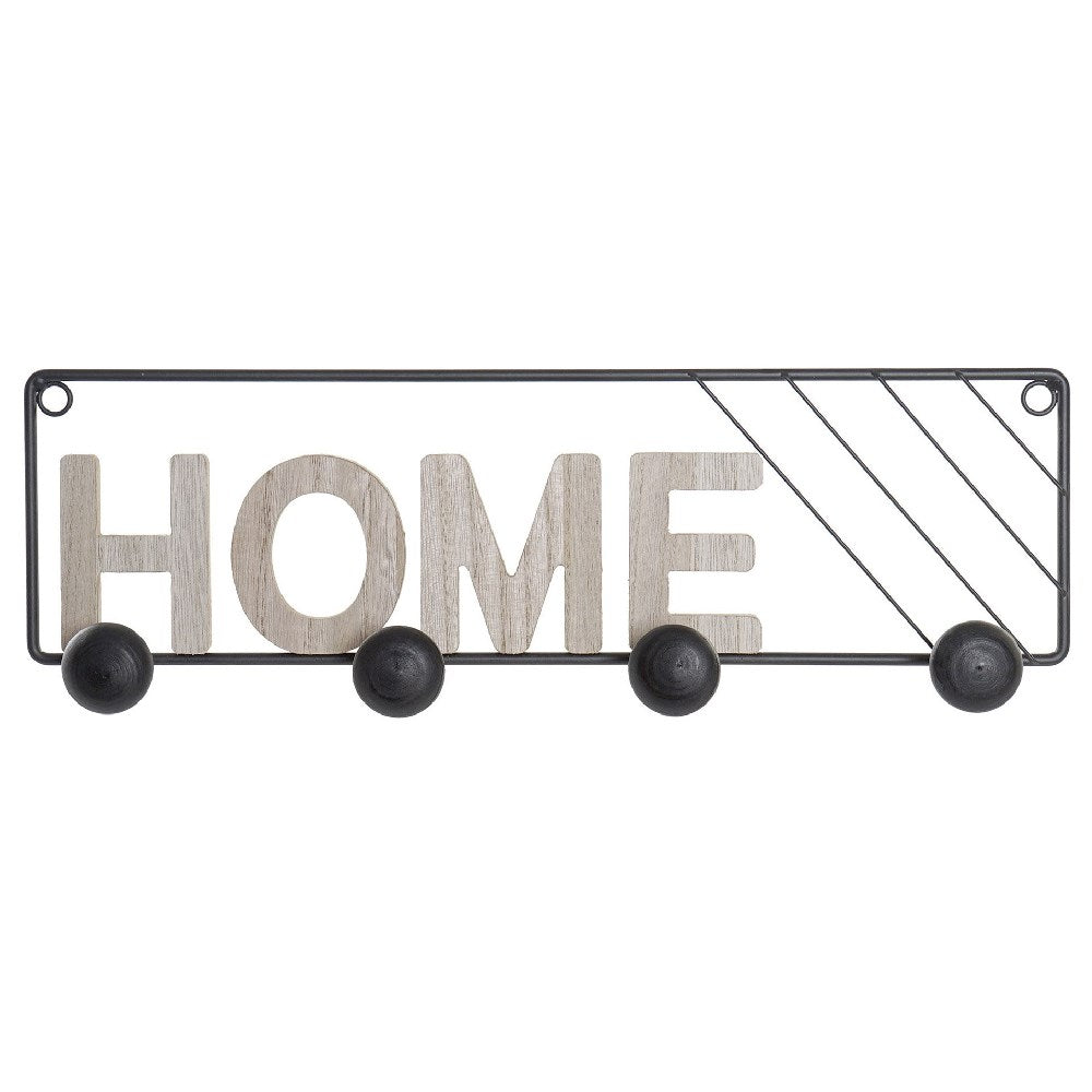 Perchero de Pared Hierro Negro 45 X X 14 cm