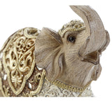 Figura Resina con Espejo 14 X 7 X 17 cm Elefante Dorado