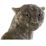Figura Resina Leopardo Envejecido Cobrizo 21 X 16 X 36 cm