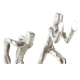 Juego 2 Piezas Sujetalibros de Aluminio Figura Hombre 16 x 8,4 x 15cm